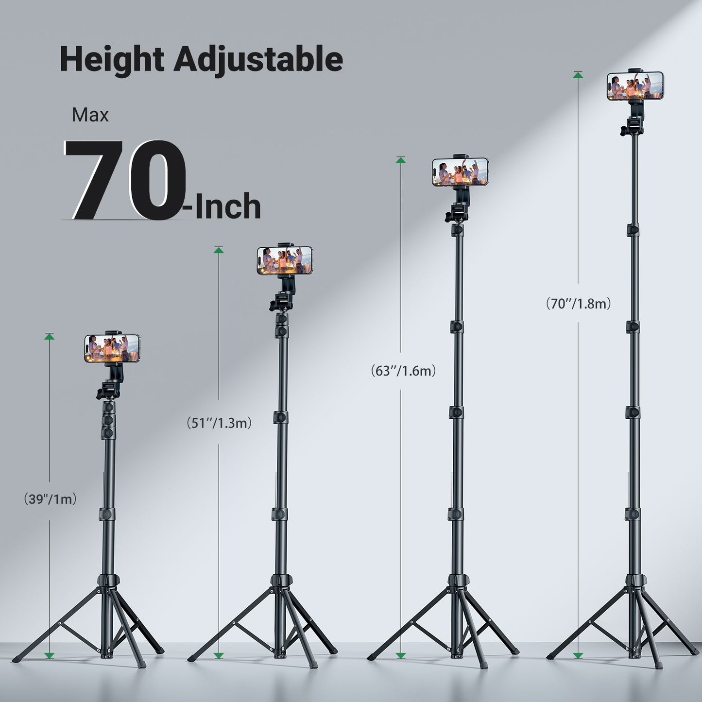 UGREEN 1.7m Selfie Stick Tripod with Bluetooth Remote
