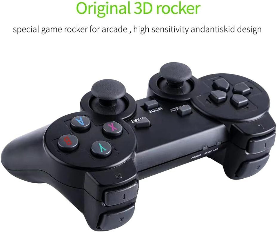 128G 10000+ 4K HDMI TV Video Game Stick Retro Gaming Console W/ 2 Remote Controller