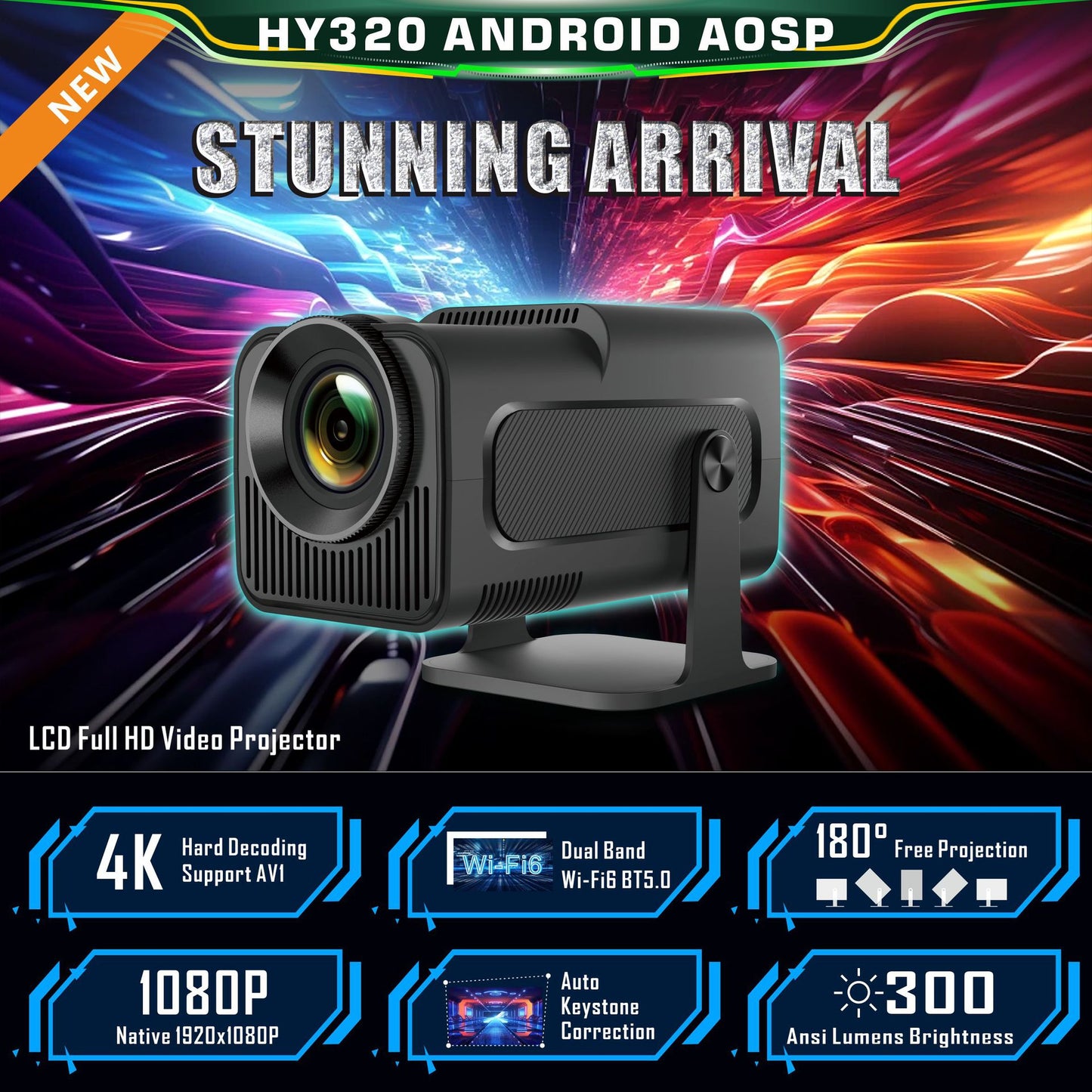 HY320 Full HD Portable Projector