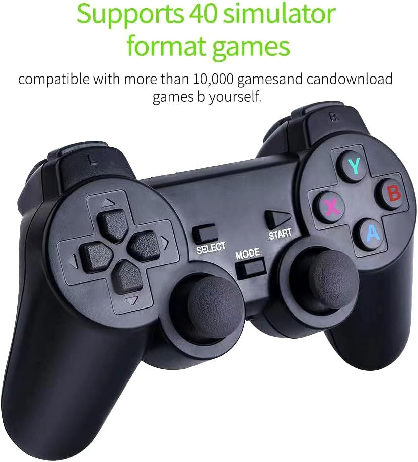 128G 10000+ 4K HDMI TV Video Game Stick Retro Gaming Console W/ 2 Remote Controller